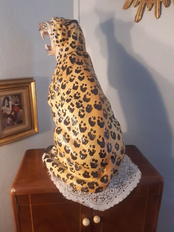 Grande panthère terre cuite années 60/70 - photo numéro 6