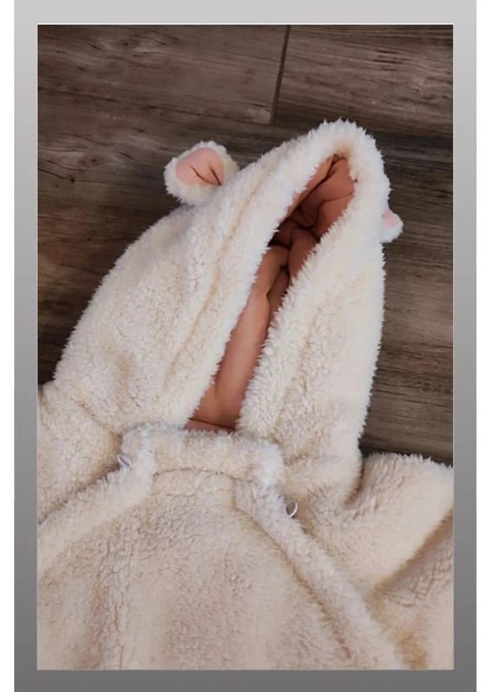 Combinaison avec capuche blanc rose hiver Bout'chou Taille 6 mois - photo numéro 3