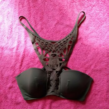 Haut de maillot de bain kaki femme