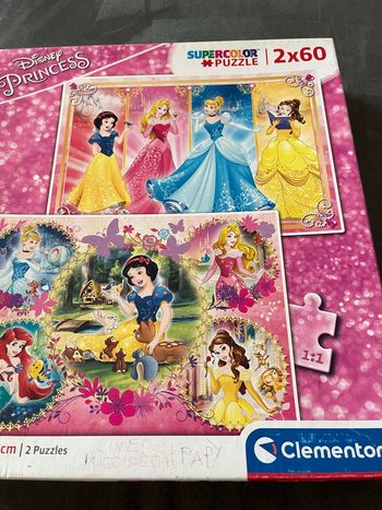 Lot 2 puzzle 60 pièces Disney princesse 