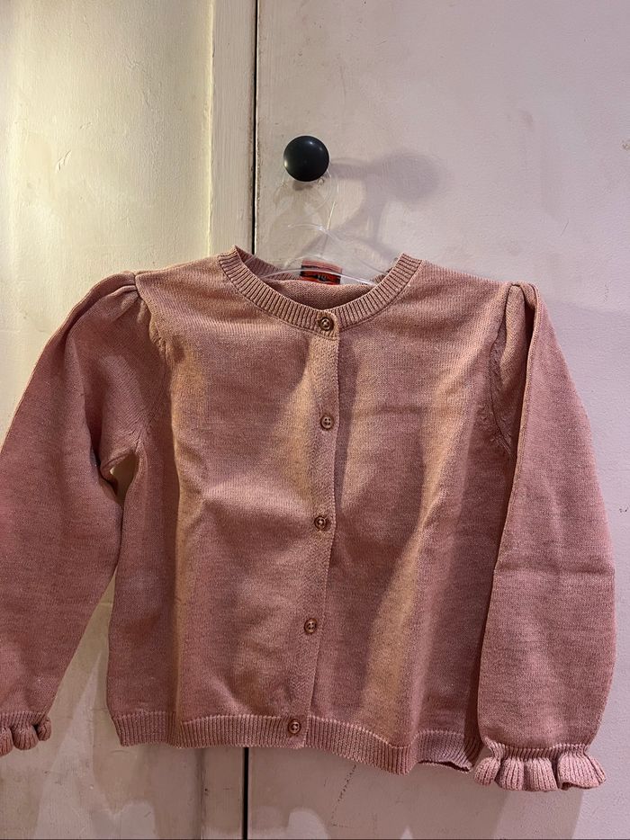 Gilet Tape à l’œil corail pastel doré