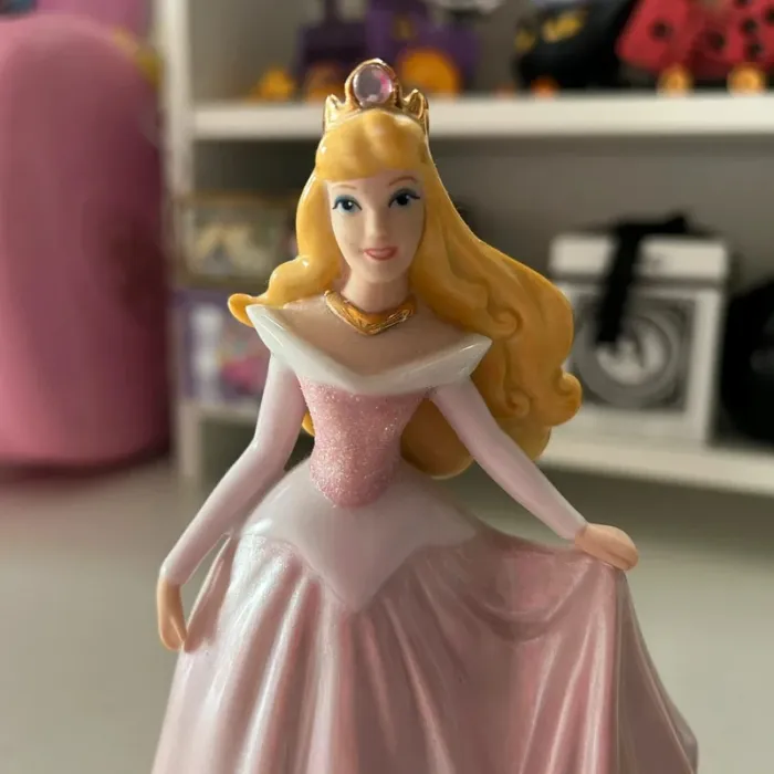 Boite à musique figurine disney la belle au bois dormant porcelaine - photo numéro 2