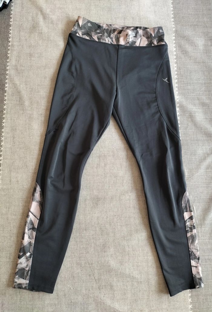 Legging long de sport gris/rose 12 ans