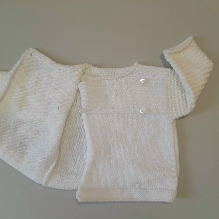 Ensemble 3 mois NEUF tricoté main - laine certifiée Oeko-Tex - photo numéro 8