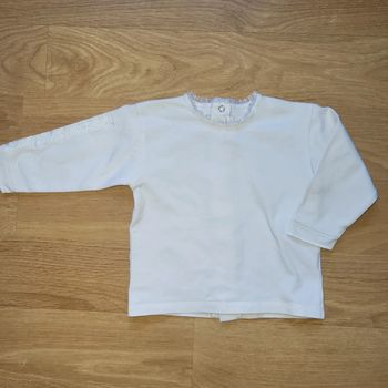 Confetti- haut coton blanc 6 mois