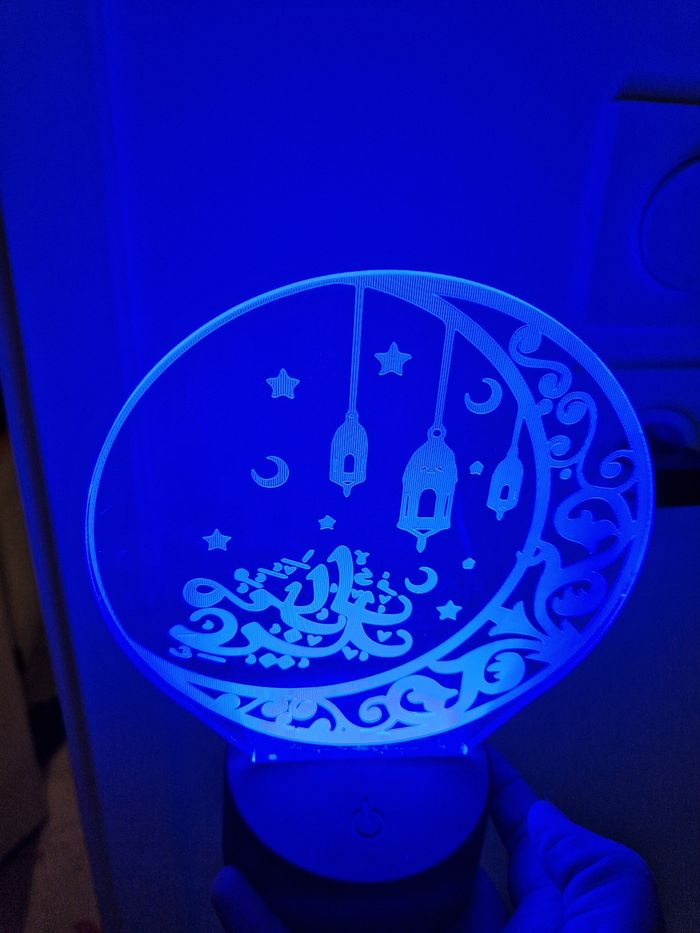 🌙 Lampe LED 3D Ramadan / Eid Mubarak – Décoration lumineuse islamique - photo numéro 6