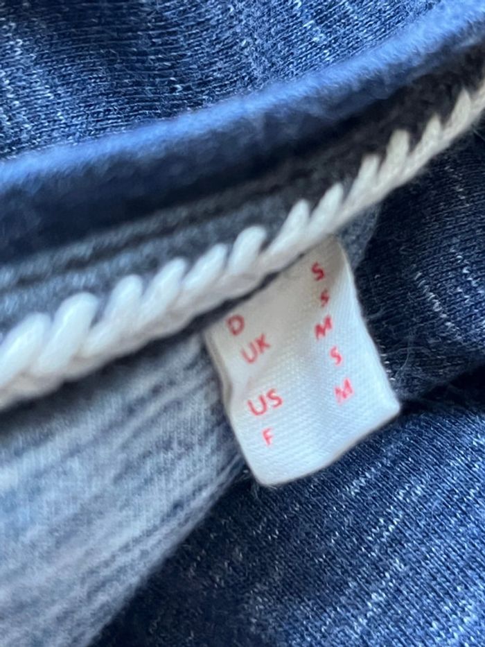 T-shirt bleu navy col rond manches courtes polycoton Esprit - photo numéro 5