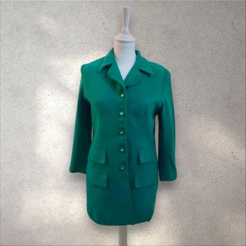 Blazer coupe longue vert taille XS