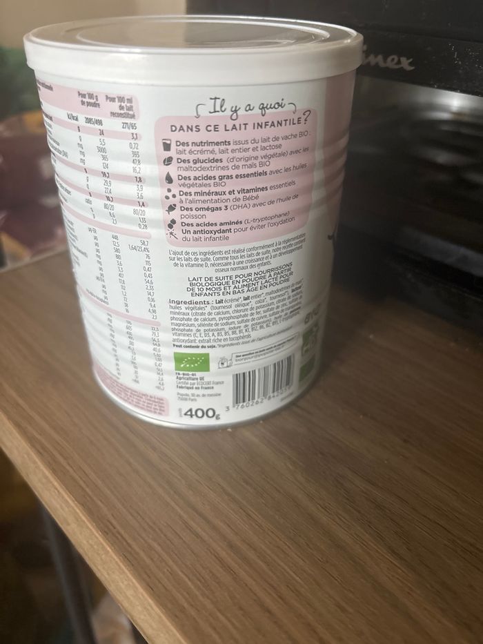 Lait croissance 10 mois à 3 ans 400 g - photo numéro 3