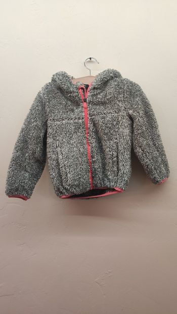Veste polaire grise et corail 4 ans McKinley