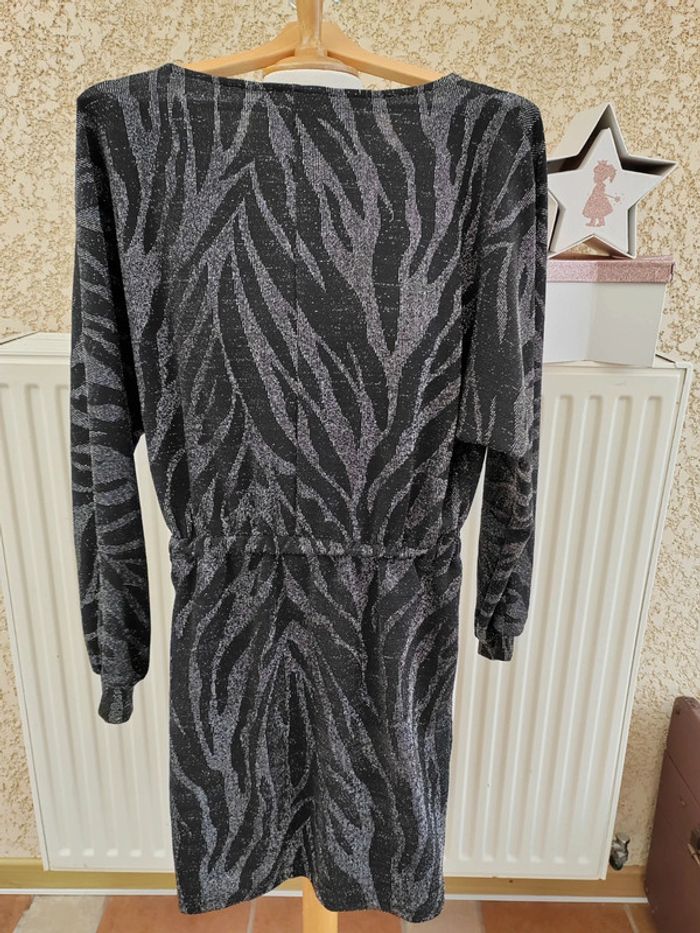 🖤Robe brillante noire et argent fête T36 Camaïeu - photo numéro 5
