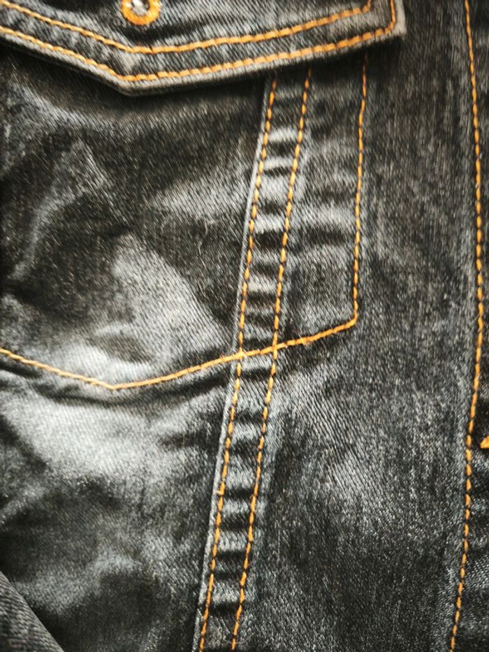 Veste en jean noir femme - photo numéro 4