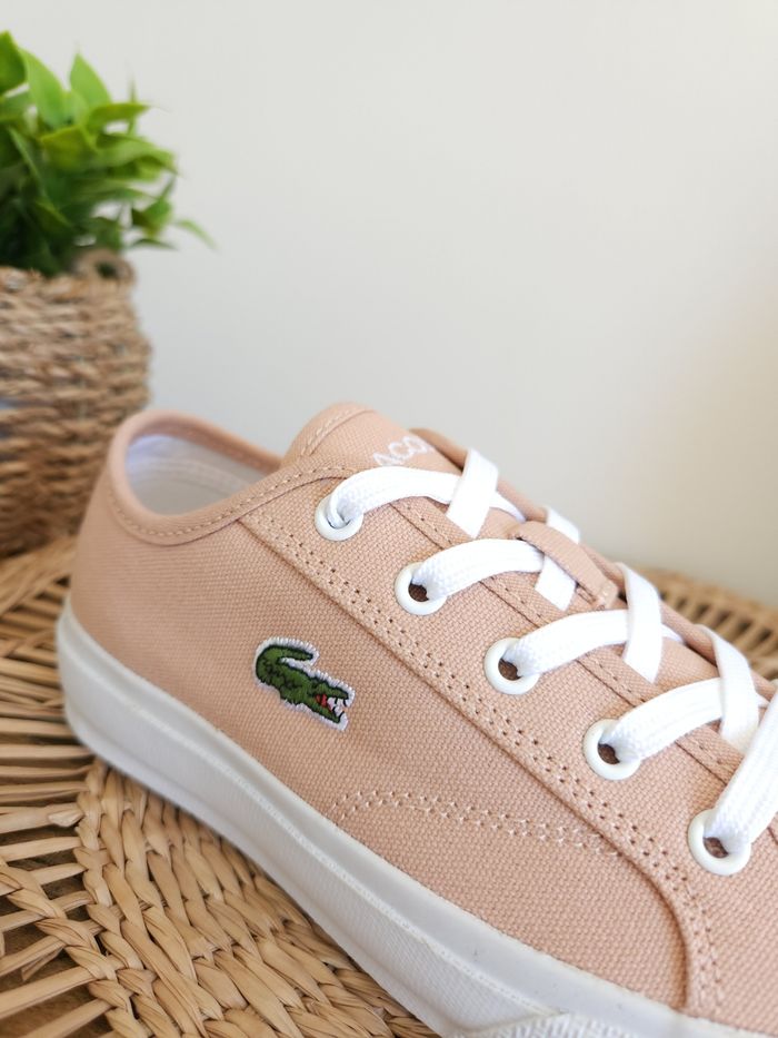 Baskets en toile Canvas Rose pâle Lacoste Pointure 32 - photo numéro 7