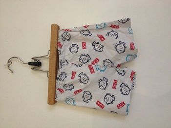 Short léger blanc motifs poissons bleus bébé 18 mois