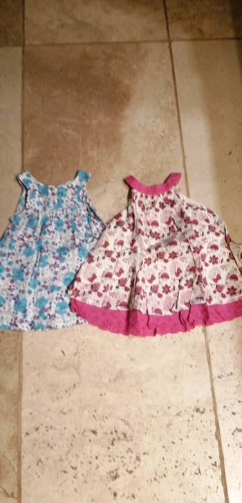 Lot de 2 robes été fille en 6 mois