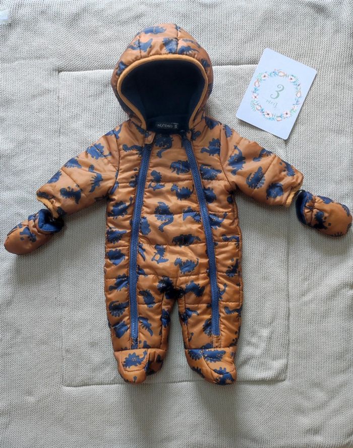 Combi pilote Dinosaure avec moufles