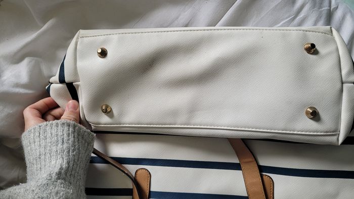 Sac à main blanc et bleu - photo numéro 5