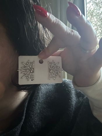 Boucles d’oreilles NEUVES avec étiquette couleur argenté