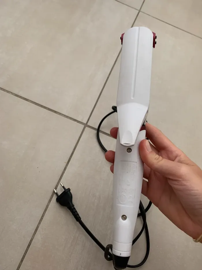 Lisseur à cheveux babyliss rose violine et blanc plaques céramique - photo numéro 5