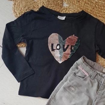 Tee shirt à sequins 3ans tape à l'œil neuf