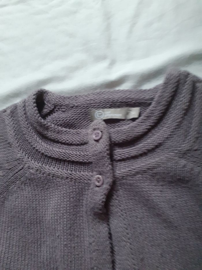 Gilet mauve à 2 boutons - photo numéro 2