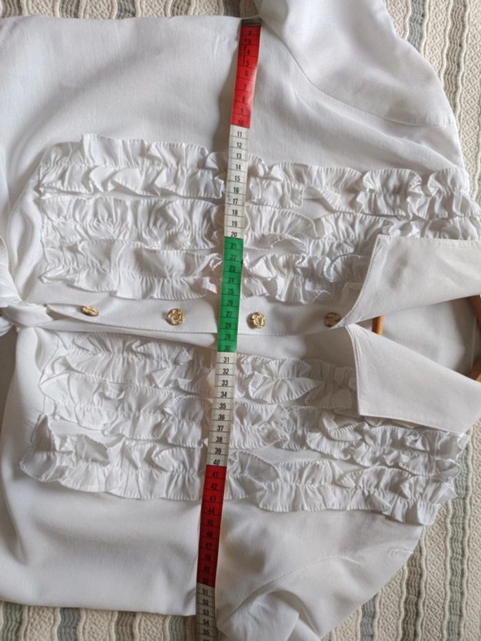 Chemise blouse vintage t.38/40 viscose/polyester - photo numéro 5