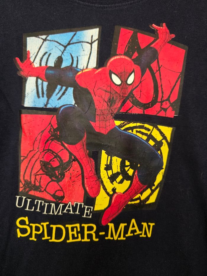 TEE-SHIRT MANCHE LONGUE GARÇON SPIDER-MAN MARVEL BLEU MARINE TAILLE 6ANS - photo numéro 2