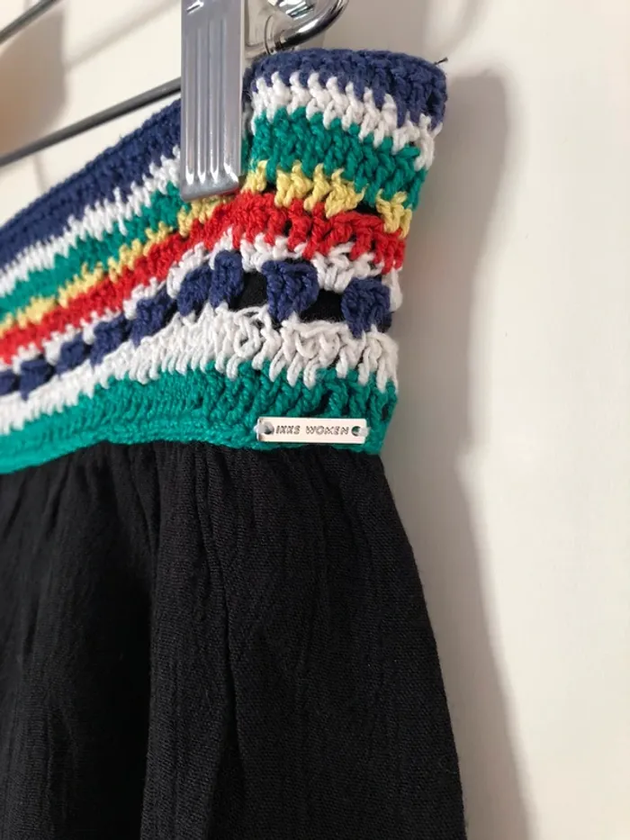 Jupe longue IKKS noire avec broderies taille S - photo numéro 8