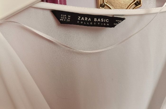 Blouse "Zara" blanc- crème en T.38 Neuve - photo numéro 5