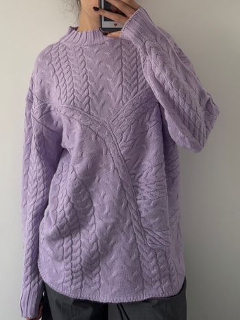 Pull en maille texturée lila Wednesday’s Girl