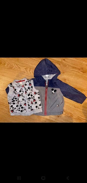 Veste mi saison 2 en 1  Mickey 9 mois