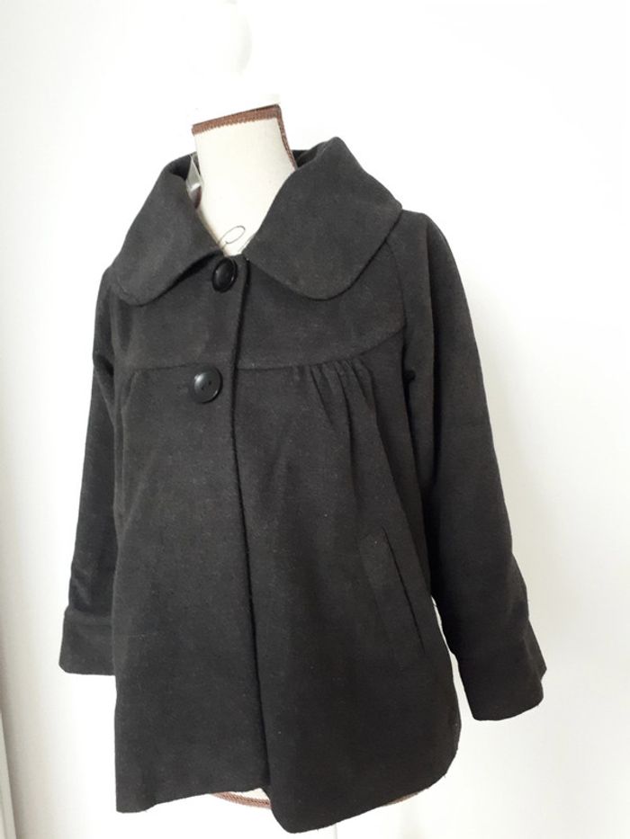 Etat neuf veste paletot gris foncé taille S (36-38) - photo numéro 2
