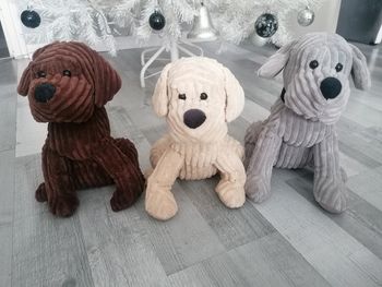 3 peluches chiens décoration 🐶