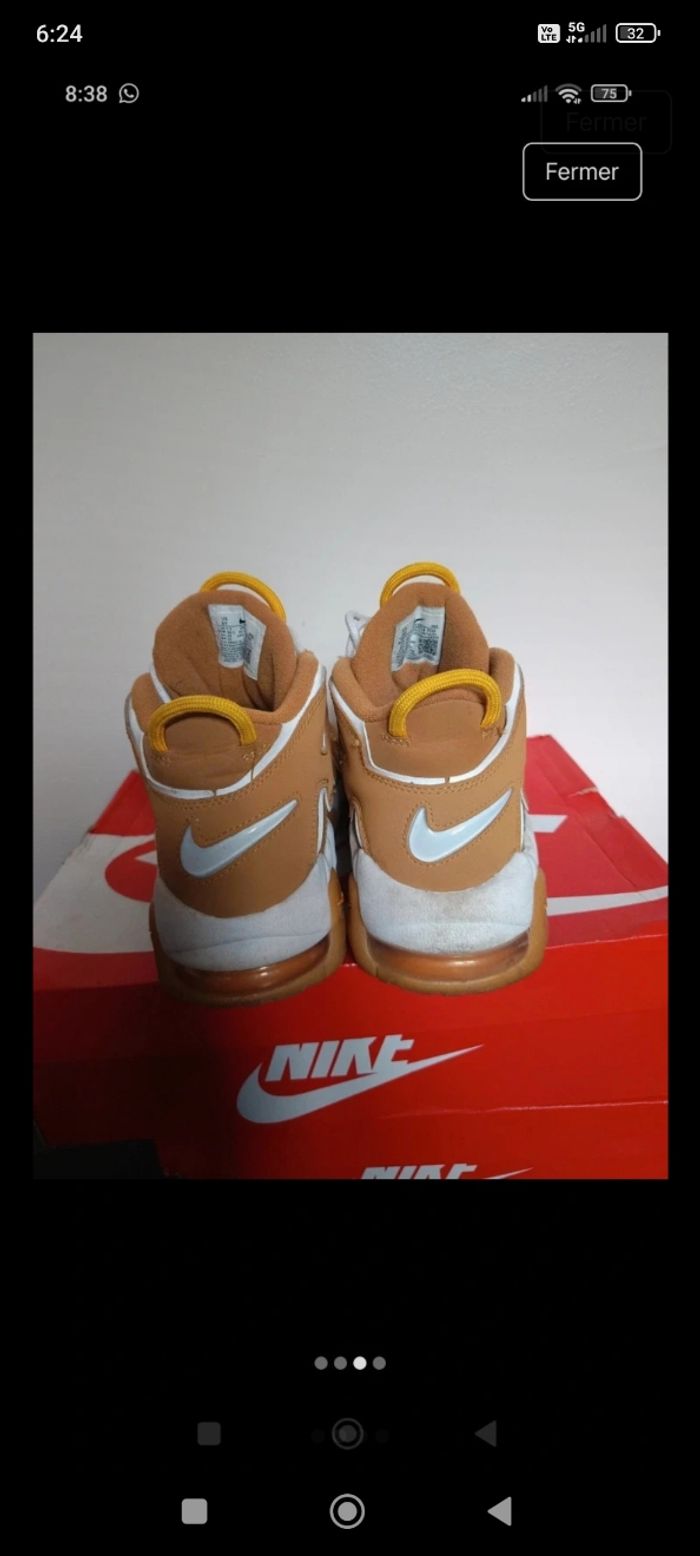 Nike more uptempo jaune moutarde - photo numéro 3