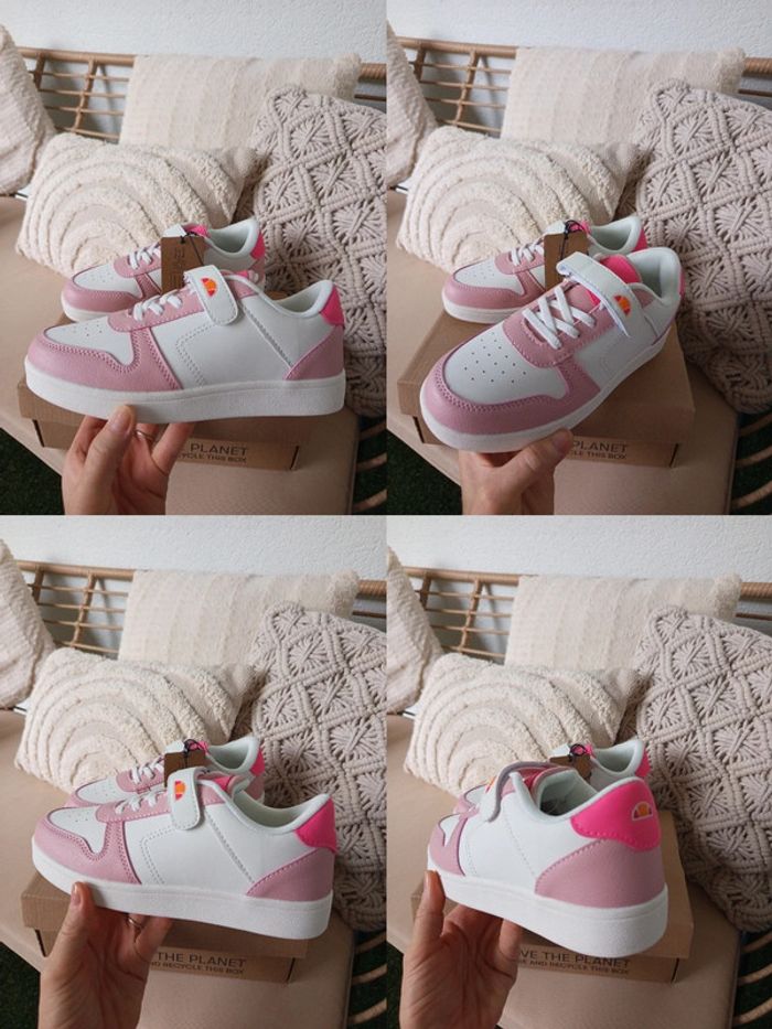 Lot de deux paires de baskets / sneakers à scratch Ellesse pointure 34 neuves avec étiquettes