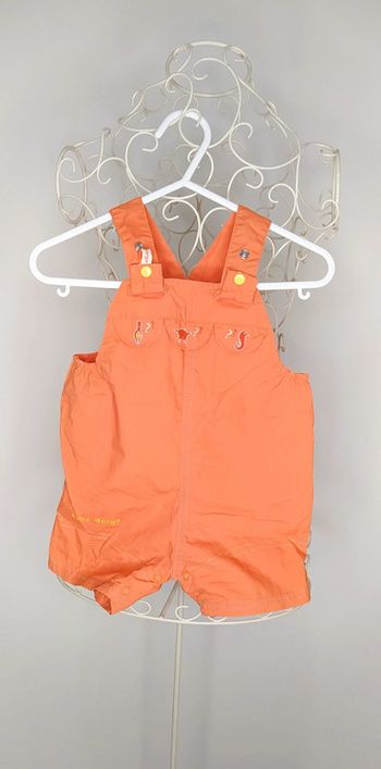 Salopette été orange 3 mois