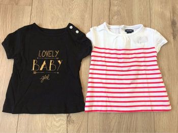 Lot de 2 tee shirts MC 1M