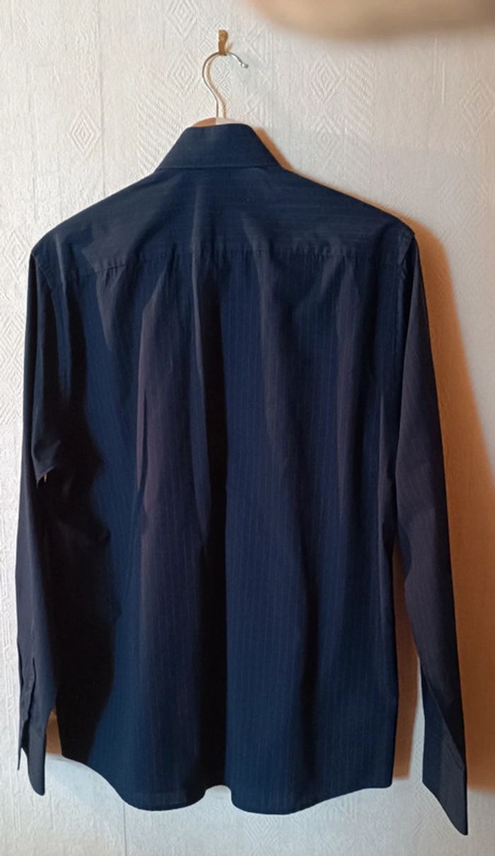 Chemise bleue à rayures homme - photo numéro 2