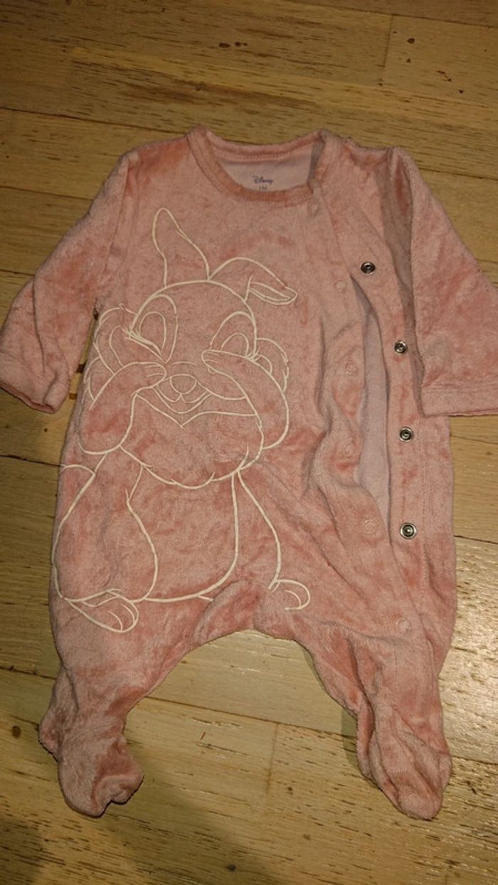 Pyjama velours corail "pan pan" 1 mois