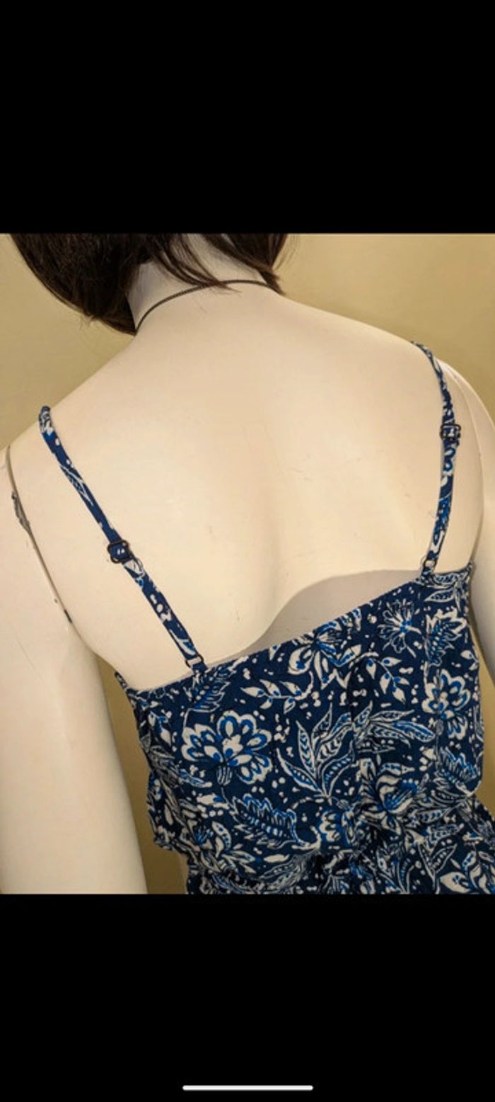 Belle robe bleu blanche motif légère - photo numéro 4