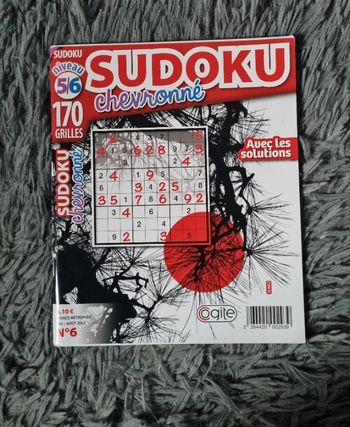 Livre de jeu Sudoku (chevronné) niveau 5-6 (170grilles)