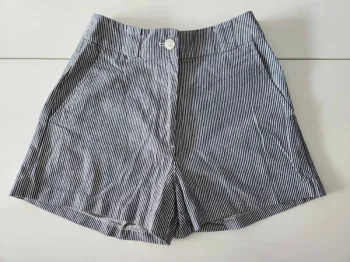 Short Pimkie 34 rayure bleue et blanche