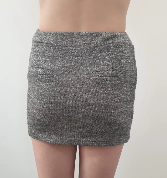 Jupe gris moucheté et or - photo numéro 3
