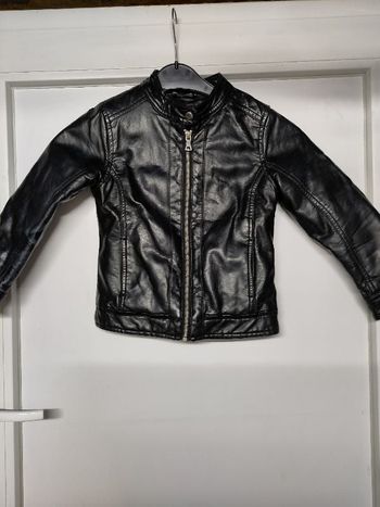 veste simili cuir noire 6 ans In Extenso