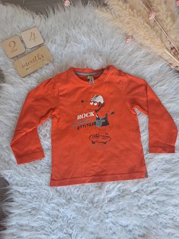 Tee-shirt ML orange orchestra 23mois