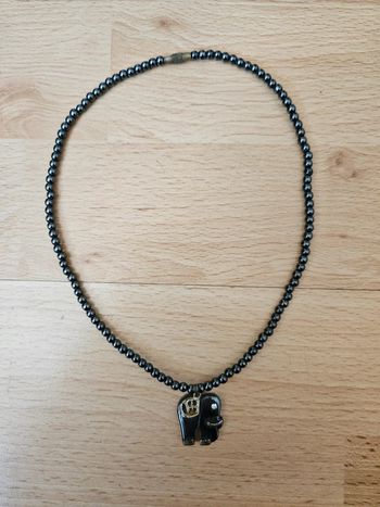 Collier hématite éléphant