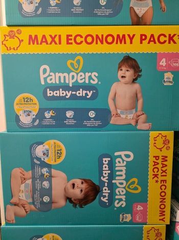 2 Pampers baby dry taille 4
