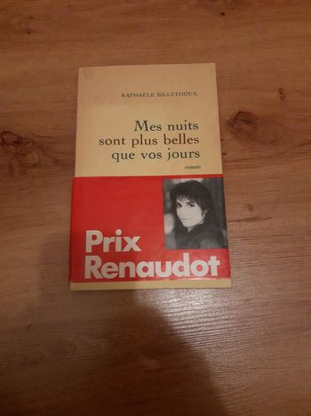 Livre de Raphaële Billetdoux mes nuits sont plus belles que vos jours