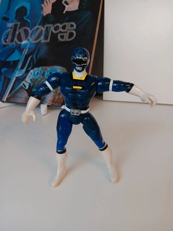 Figurine vintage Power Rangers Turbo bleu Bandai 1997 taille 14cm