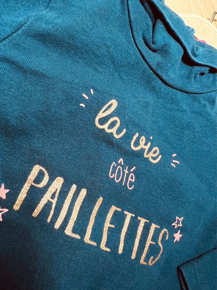 Taille 12 mois tenue 3p fille multimarque rose et bleu marine * fleurs * 🎀 - photo numéro 7